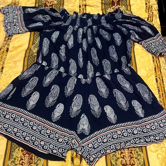 just cover me Pants - 🔥NAVY BLUE PAISLEY CLASSIC SUMMER ROMPER